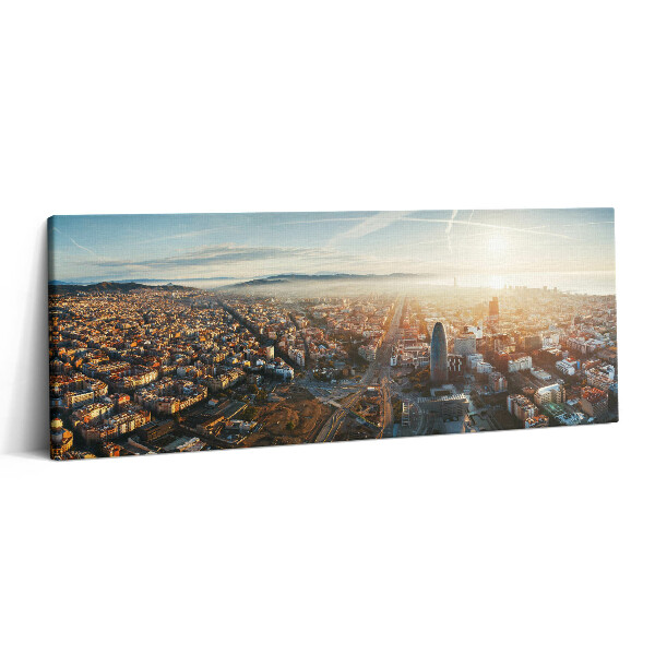 Obraz canvas 125x50 cm Panorama Barcelony