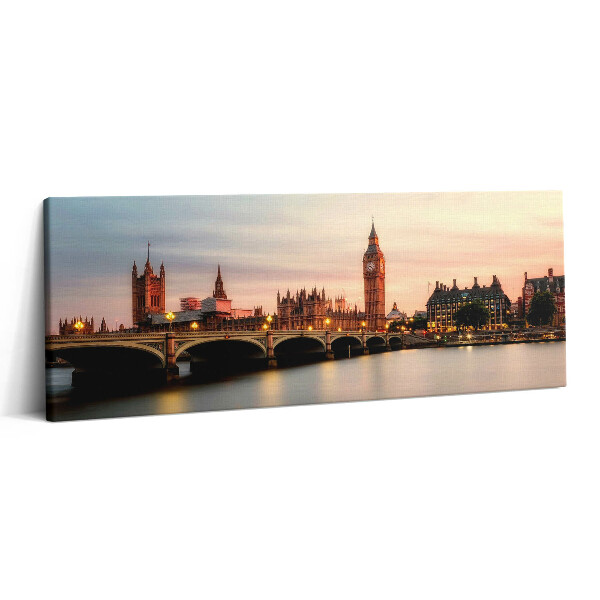 Obraz canvas 125x50 cm Panorama Big Benu v Londýně