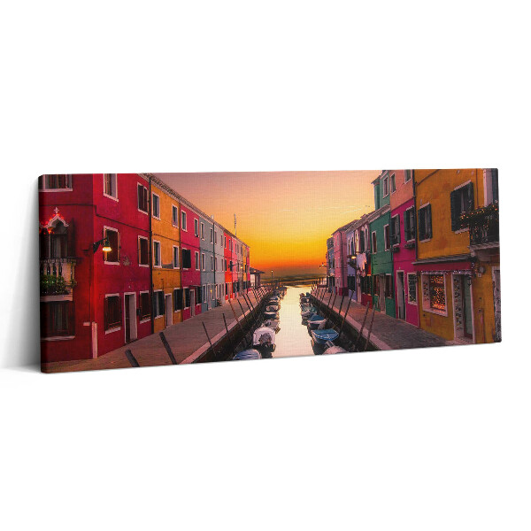 Obraz canvas 125x50 cm Lodě a voda v Itálii