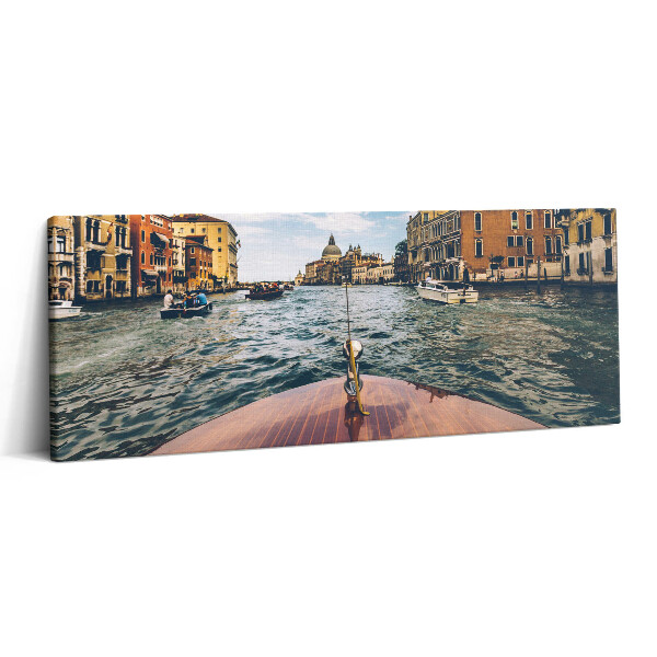 Obraz canvas 125x50 cm Motorový člun na řece
