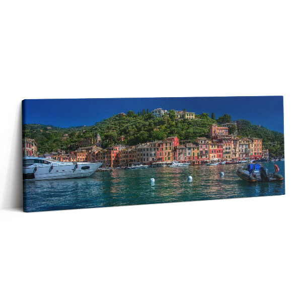 Obraz canvas 125x50 cm Lodě plující v Portofinu
