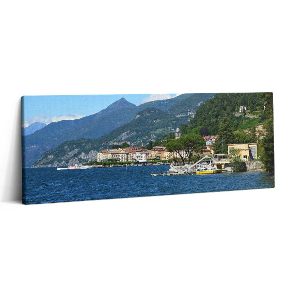 Obraz canvas 125x50 cm Hornatá krajina jezera Lago di Garda