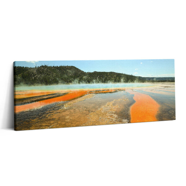 Obraz canvas 125x50 cm Jezero s horami