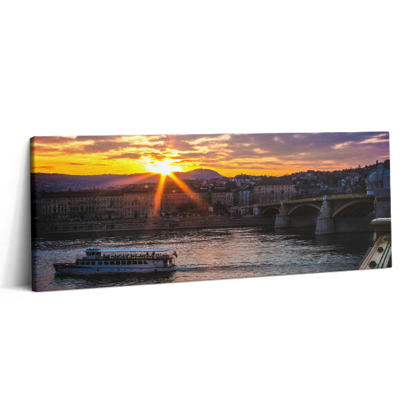 Obraz canvas 125x50 cm Loď z Budapešti