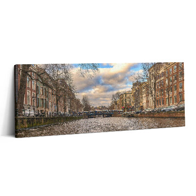 Obraz canvas 125x50 cm Rotterdamský kanál