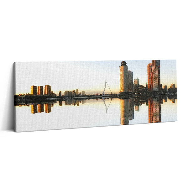 Obraz canvas 125x50 cm Město u řeky