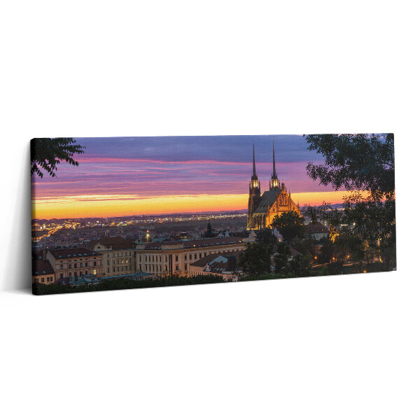 Obraz canvas 125x50 cm Východ slunce v Brně