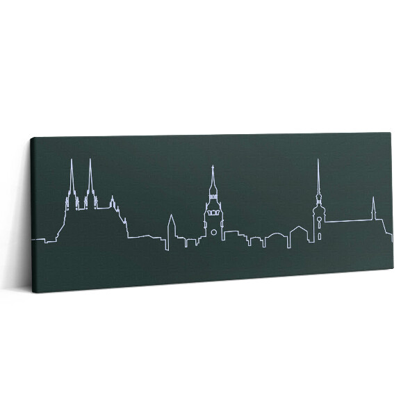 Obraz canvas 125x50 cm Čárová kresba města Brna