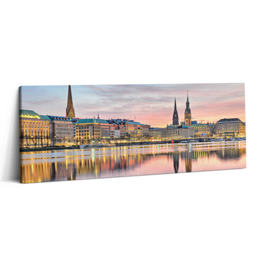 Obraz canvas 125x50 cm Alster v Hamburku