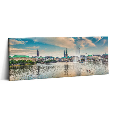 Obraz canvas 125x50 cm Binnenalster v Hamburku