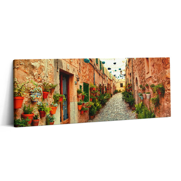 Obraz canvas 125x50 cm Ulice ve vesnici Valldemossa