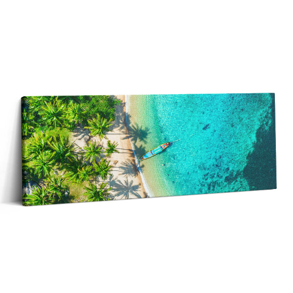 Obraz canvas 125x50 cm Tropická pláž na ostrově Koh Tao