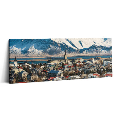 Obraz canvas 125x50 cm Pohled na Reykjavík Island