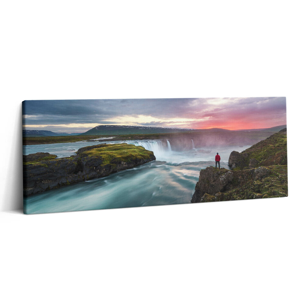 Obraz canvas 125x50 cm Krajina s vodopádem Godafoss
