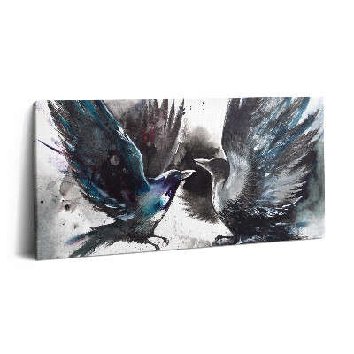 Obraz z fotografie na plátně 140x70 cm Malovaní ptáci