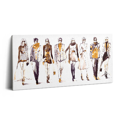Obraz na plátně 140x70 Ilustrace módní přehlídky pro muže a ženy