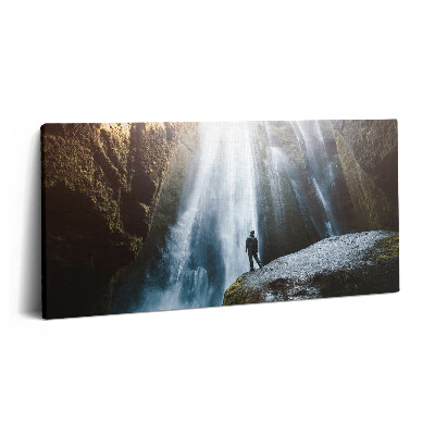 Obraz canvas 140x70 cm Pohled na vodopád Gljufrabui