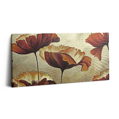 Obraz na plátně 140x70 Malované máky