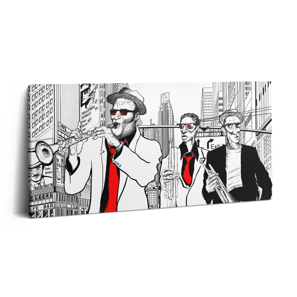 Obraz na plátně 140x70 jazzová kapela