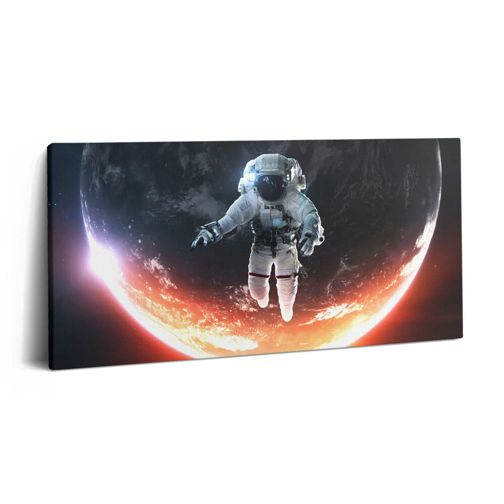Obraz z fotografie na plátně 140x70 cm Astronaut ve vesmíru
