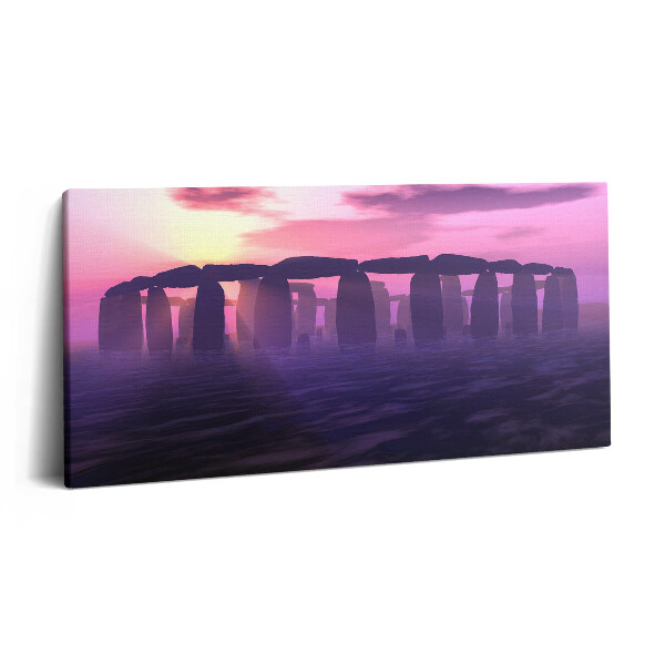 Obraz z fotografie na plátně 140x70 cm Západ slunce u Stonehenge