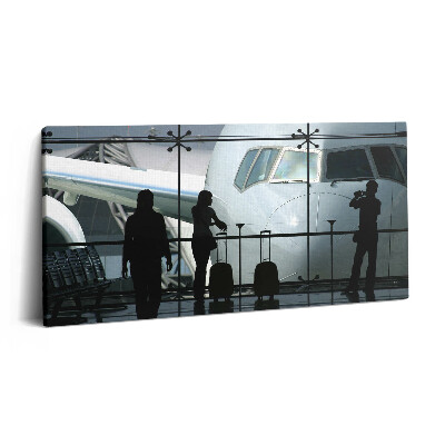 Obraz canvas 140x70 cm Cestující čekající na letadlo
