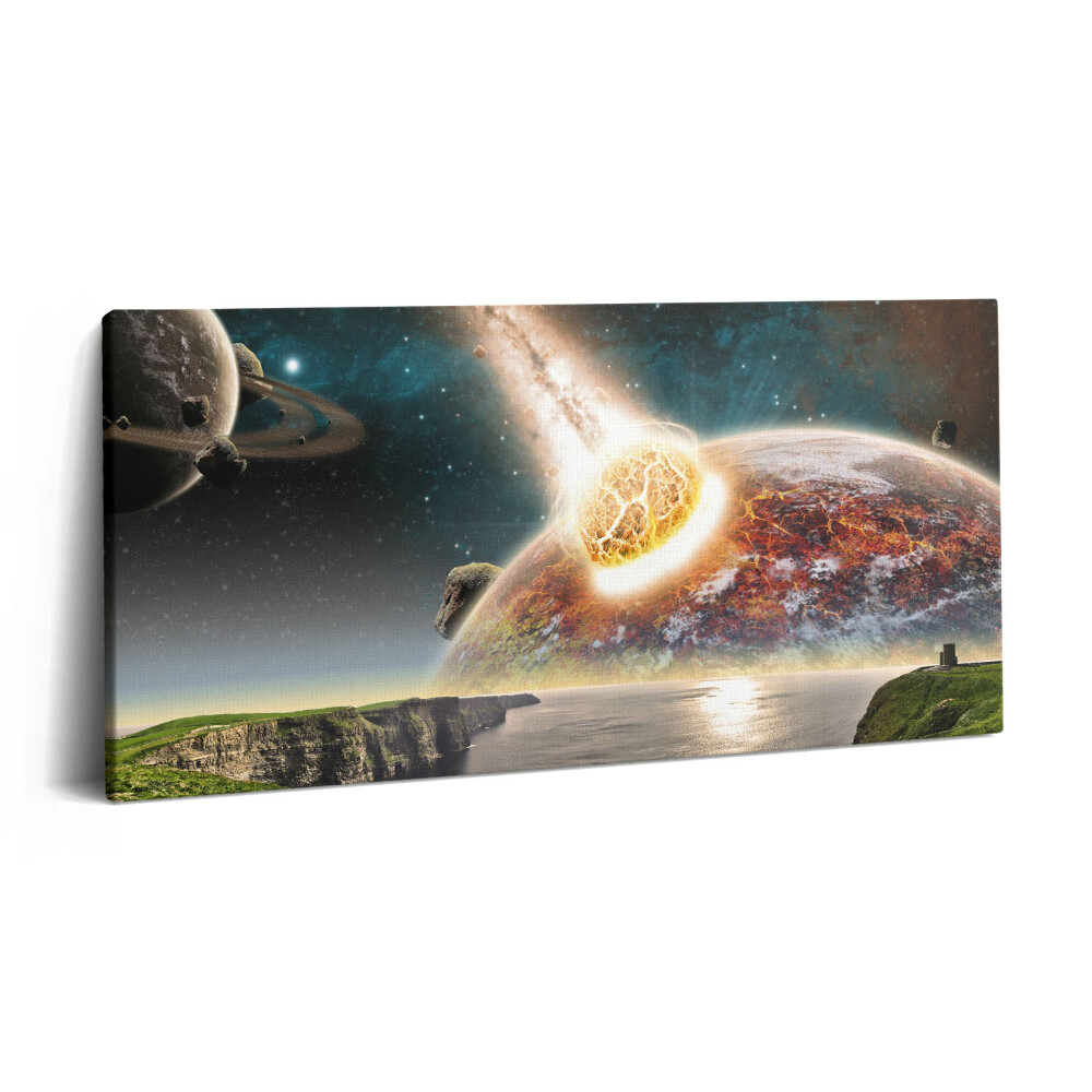 Obraz z fotografie na plátně 140x70 cm Planety na konci světa