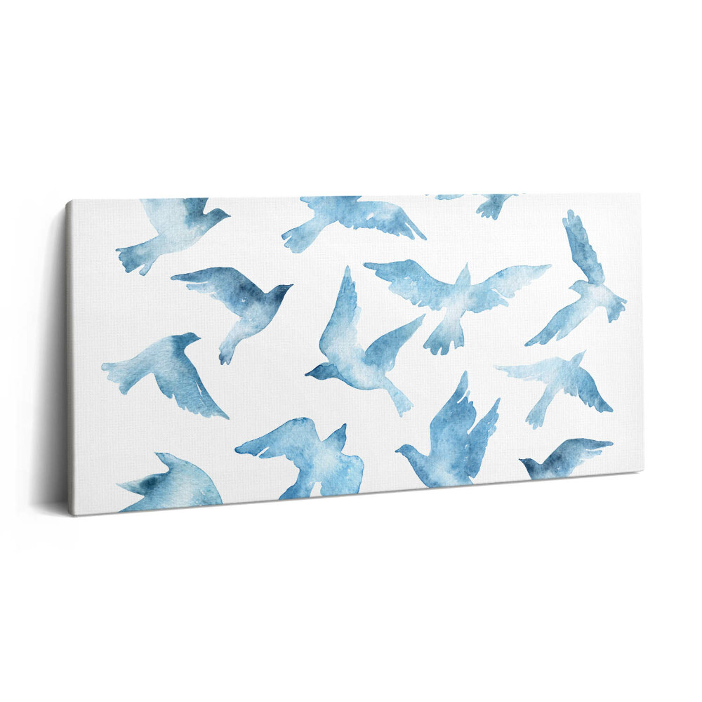 Obraz z fotografie na plátně 140x70 cm Ptáci létající ve vzduchu