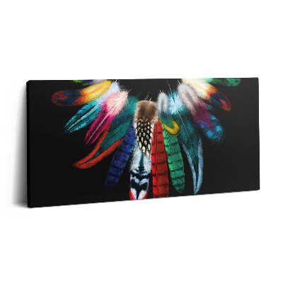 Obraz na plátně 140x70 Barevné ptačí peří