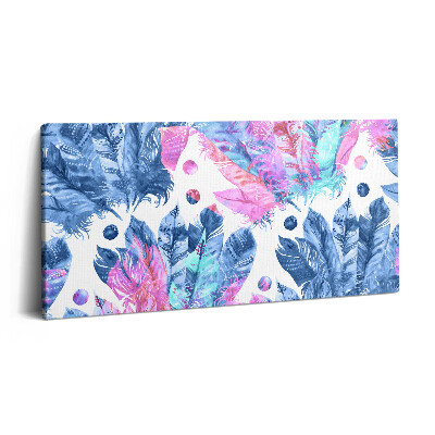 Obraz na plátně 140x70 Barevné peří