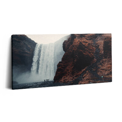 Obraz canvas 140x70 cm Islandská krajina vodopád