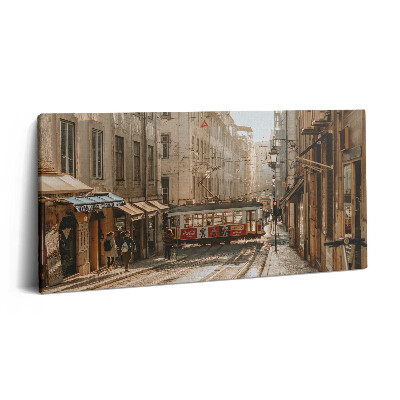 Obraz na plátně 140x70 Pohled na Lisabon a tramvaj