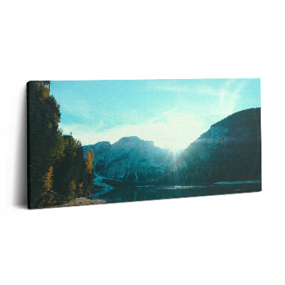 Obraz z fotografie na plátně 140x70 cm Hory a řeka v Polsku