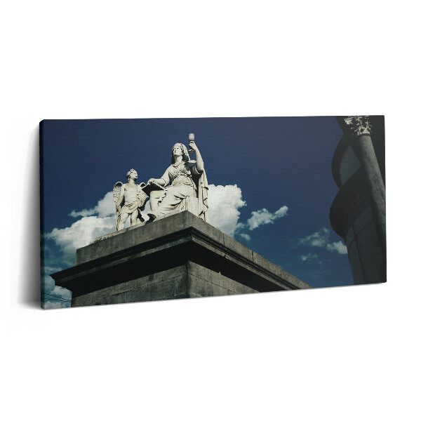 Obraz canvas 140x70 cm Socha ženy a anděla