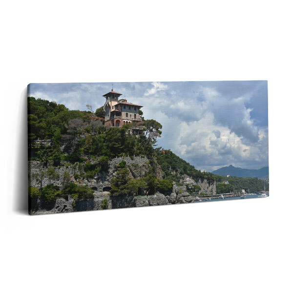 Obraz z fotografie na plátně 140x70 cm Skalnaté pohoří Portofino