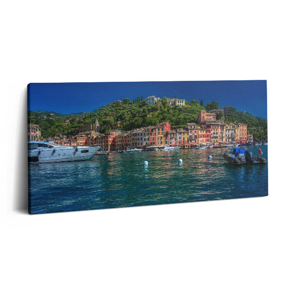 Obraz z fotografie na plátně 140x70 cm Lodě plující v Portofinu