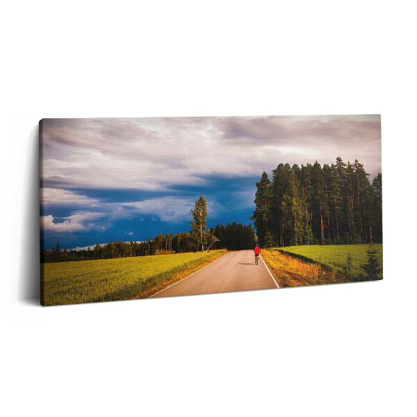 Obraz canvas 140x70 cm Strukturovaná cyklostezka