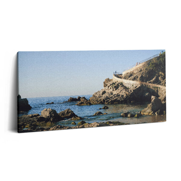 Obraz na plátně 140x70 Pláž na pobřeží Costa Brava