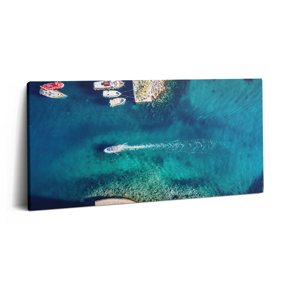 Obraz z fotografie na plátně 140x70 cm Lodě na moři