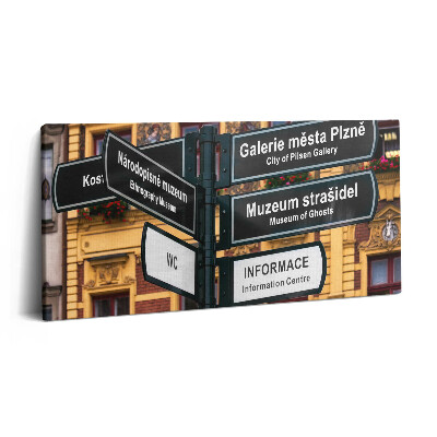 Obraz z fotografie na plátně 140x70 cm Plzeňský ukazatel