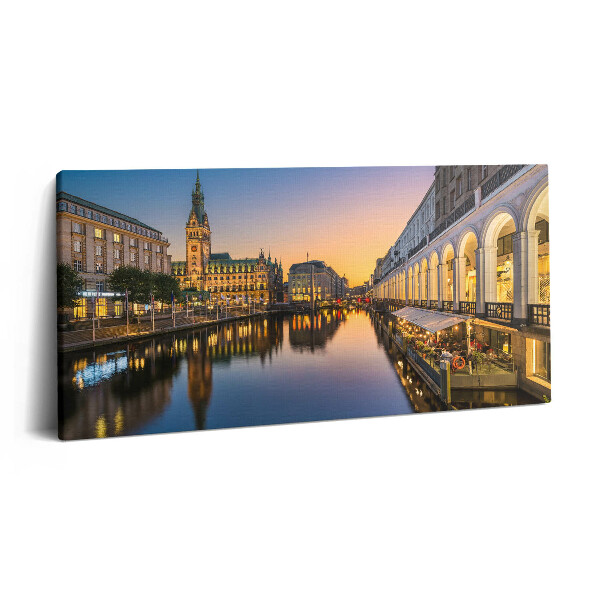 Obraz z fotografie na plátně 140x70 cm Hamburská radnice Německo