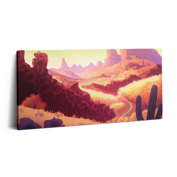 Obraz z fotografie na plátně 140x70 cm Ilustrace pouště v Arizoně