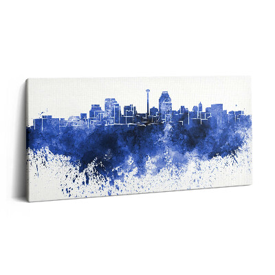 Obraz canvas 140x70 cm Akvarelové panorama San Antonia