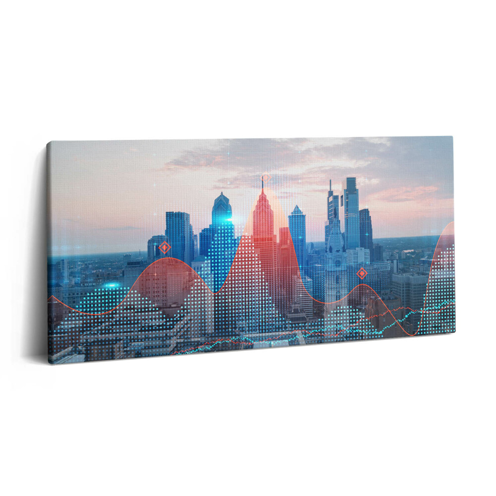 Obraz na plátně 140x70 Mrakodrapy ve Filadelfii