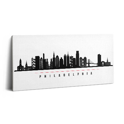 Obraz canvas 140x70 cm Ilustrace města Filadelfie