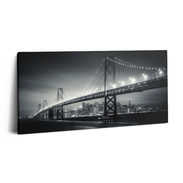 Obraz na plátně 140x70 Sanfranciský most v noci