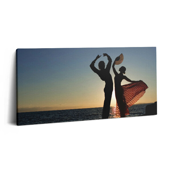 Obraz canvas 140x70 cm Španělský tanec na pláži