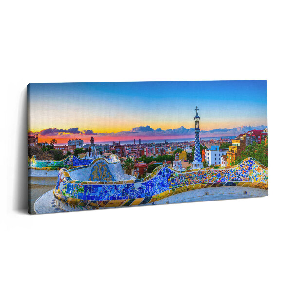 Obraz z fotografie na plátně 140x70 cm Panorama španělského města