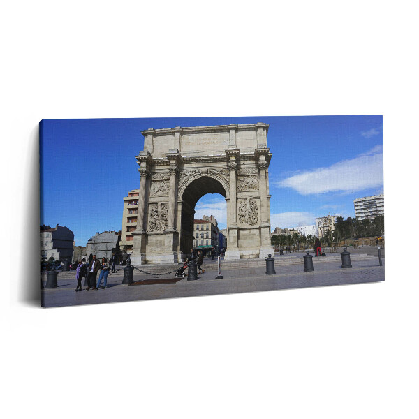 Obraz z fotografie na plátně 140x70 cm Vítězný oblouk v Marseille, Francie
