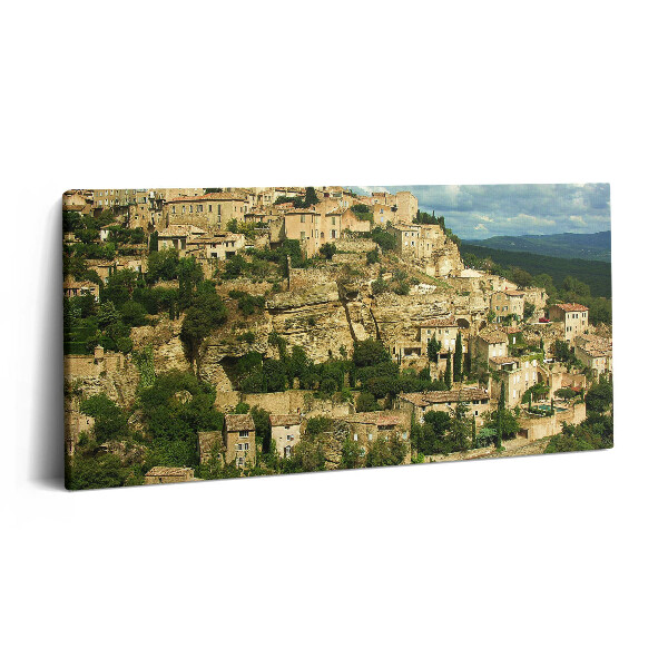 Obraz z fotografie na plátně 140x70 cm Zámek v Provence, Francie